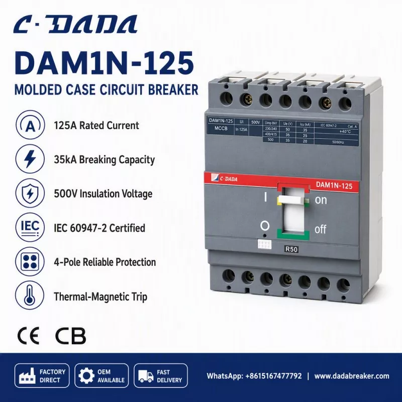 E hōʻoia i ka pono o ka hāʻawi ʻana i lalo: ʻo ka C·DADA DAM1N-125 MCCB Solution