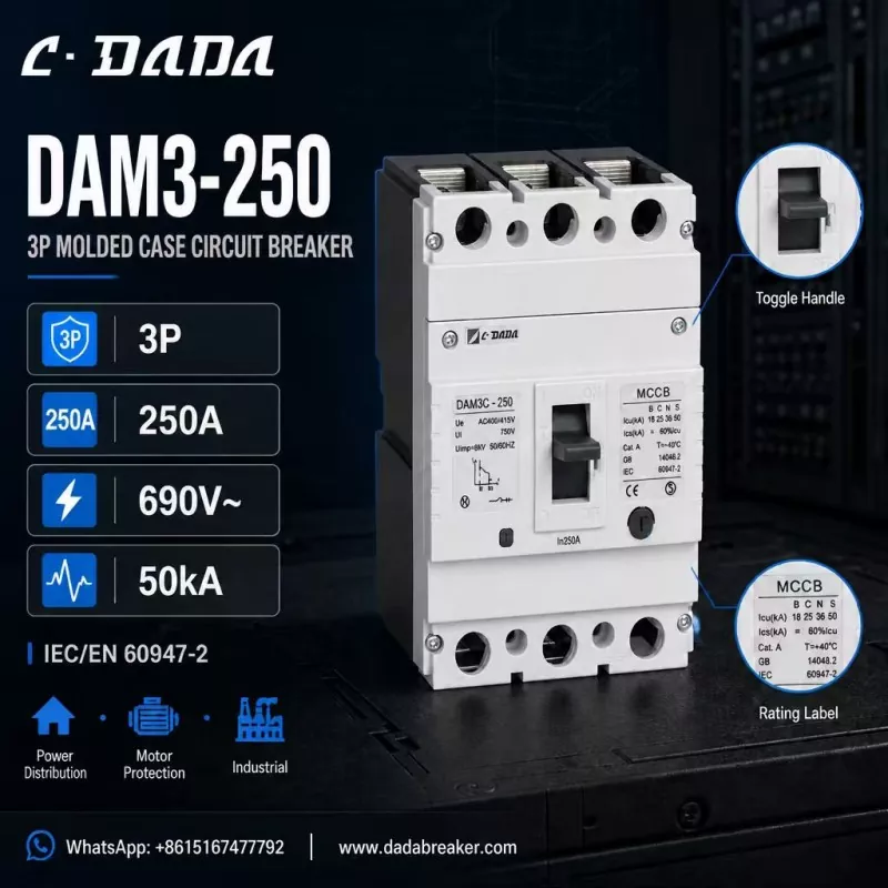 250A three-pole MCCB